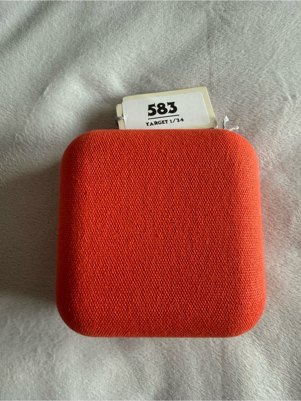 Target Orange/Red Textured Square Travel Jewelry Case NWT
